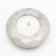 Candle "Complete" in a candlestick with faces of gypsum large, 10.5x3cm, marble with black stripes