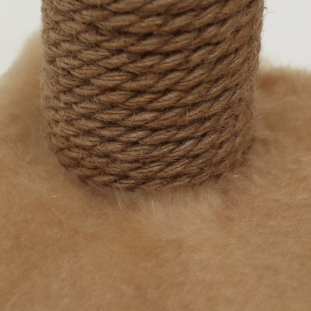 House for cats with a claw, with two shelves, jute, 37 x 37 x 111 cm, beige-8