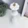 Souvenir Polystone "Chess Figure - King" White with gold 40.5x13x13 cm