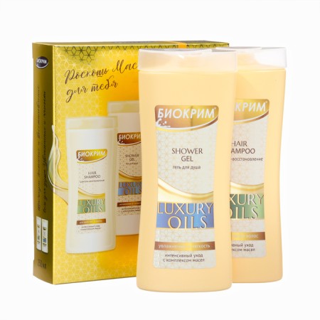 Gift set Women's "luxury of oils": shampoo, 250 ml + shower gel, 250 ml