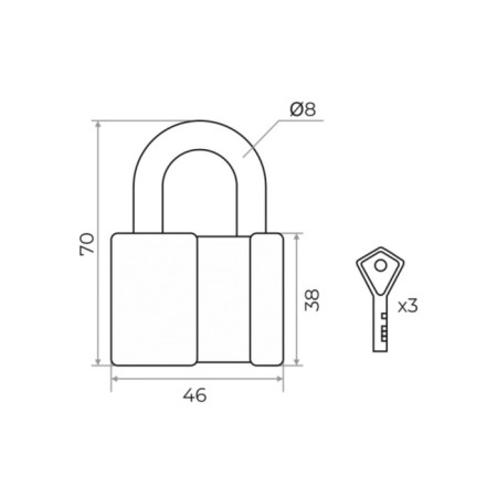 Castle of hinged Marlok VS-2 Al, 50 mm-1