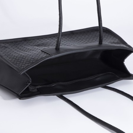 Bag Female Tout with zipper, black color-4
