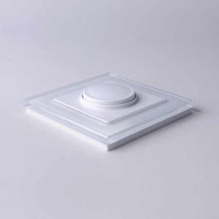Frame for 1 post WL01-FRAME-01, white color, glass material-3