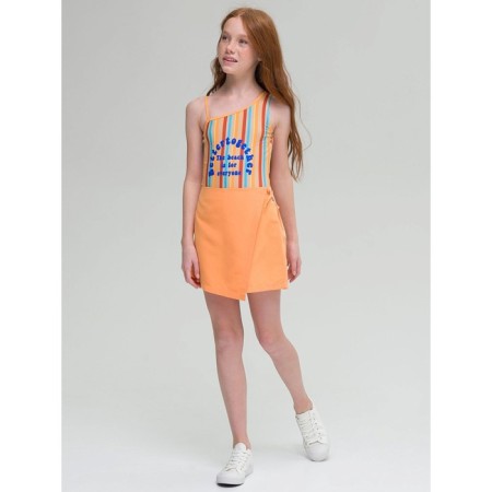 Bathing shorts for girls, height 128 cm, peach color-3