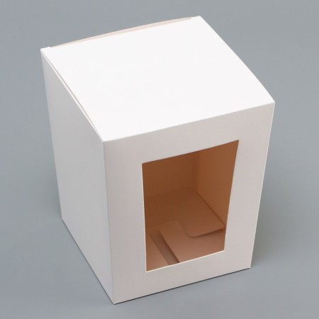 Box for Easter cake white, confectionery packaging, 15 x 15 x 18 cm-1