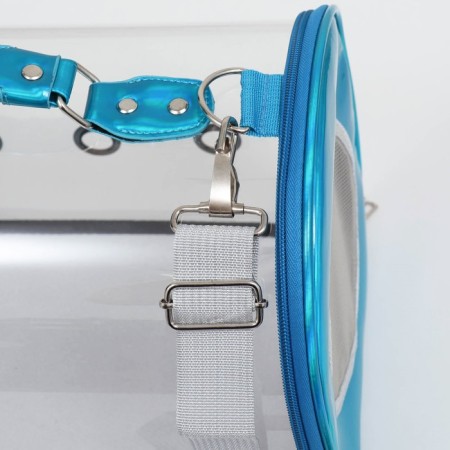 Bag - Animal carrying, transparent, 43 x 24 x 28 cm, blue-3