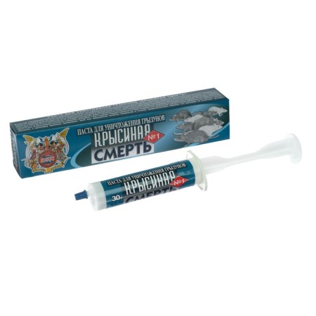 Gel paste from rodents "Rat Death No. 1", 30 g