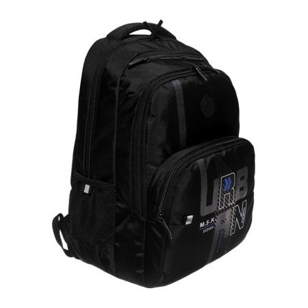 Youth backpack 45 x 32 x 23 cm, Grizzly, ergonomic back, black/blue-1