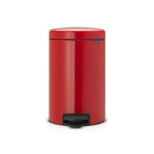 Brabantia Newcon bucket, plastic inner bucket, with a pedal, flame red color, 12 liters