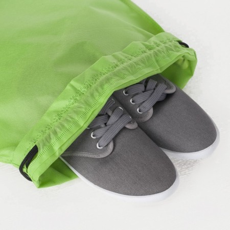Bag for shoes on the lace, green color-3