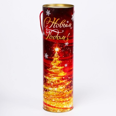 Gift box, red-gold tube 99x340mm-1