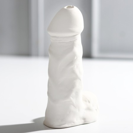 Vase for flowers "Anatomy", white, 5.5 x 16 x 8.5 cm.-1