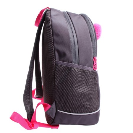 School backpack, 38 x 28 x 18 cm, Grizzly 363, ergonomic back, dark gray/pink RG-363-10_1-3