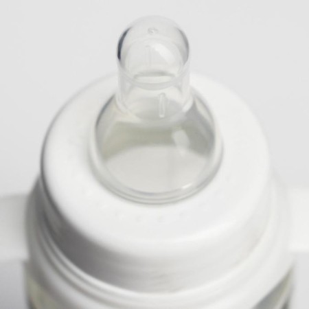 A bottle for feeding “100 dollars”, 250 ml., Classic throat, 3 months, cylinder, with handles-4