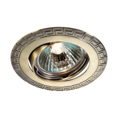 Built -in lamp Novotech, 50 W, GX5.3, 12 V, 82x82 mm, d = 82 mm, bronze color