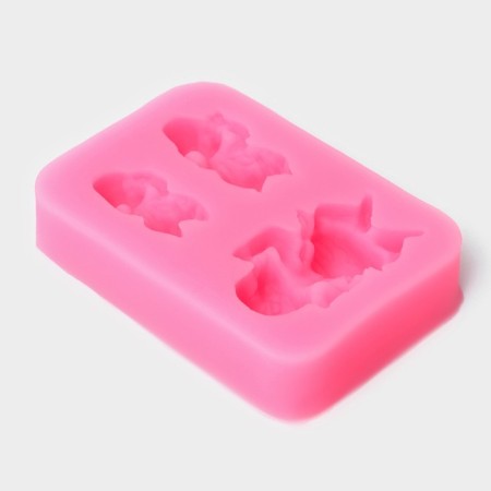 Mold "Three Babies", silicone, 7.5 × 5 × 1.5 cm, color mix-1