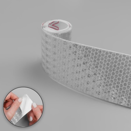 Reflective tape-tape, 5 cm, 1 ± 0.1 m, white color-2