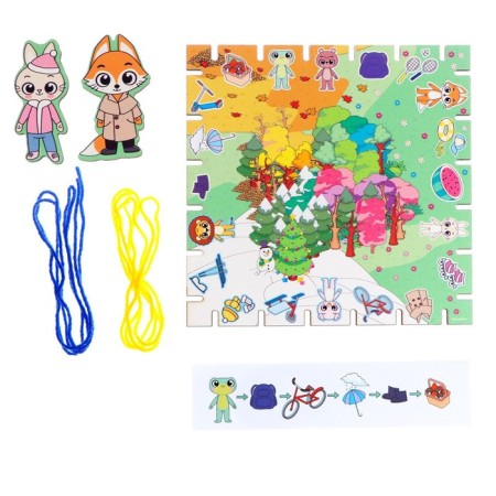Geobord with the tasks "Study the Seasons" with a prediction-1