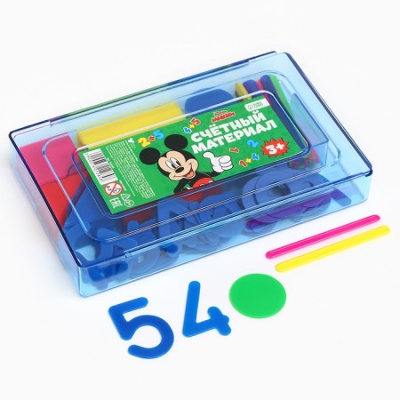 The cash desk of numbers and counting materials "Learning to count", 132 elements, plastic, Mickey Mouse-1