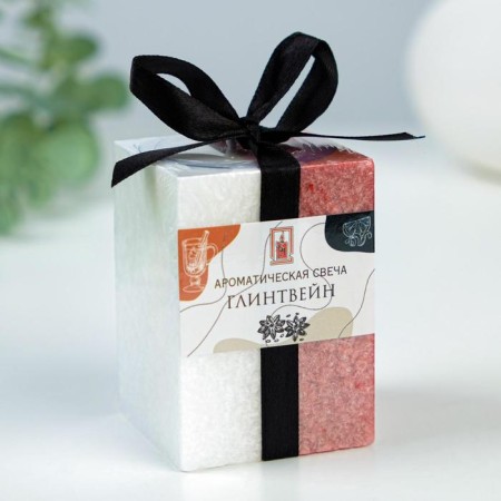Candle Cube 5x7.5cm, "Crystalline Pattern", mulled wine