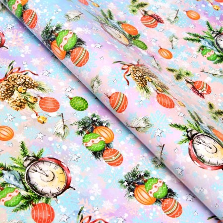 New Year. Glossy packaging paper "New Year's gift", 70 x 100 cm-1