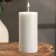 Candle-cylinder smooth, 5x10 cm, pearl, 6 hours