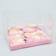 Capcake box, confectionery packaging, 4 cells, "hydrangeas", gold, 16 x 16 x 11.5 cm
