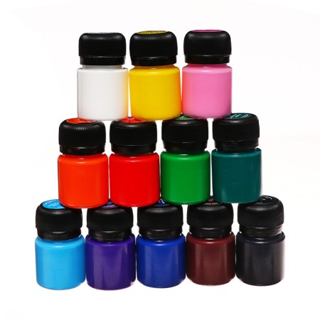 Acrylic paint, set of 12 colors x 20 ml, MATT, ZHK Decola, matte, 143411021-6