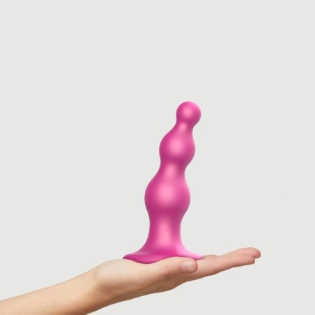 Фаллоимитатор Strap-On-Me Dildo Plug Beads Framboise металлик M, 15 см-1