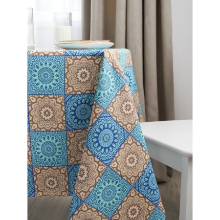 Guten Morgen Brunei tablecloth, mingle, size 140x150 cm, turquoise color-7