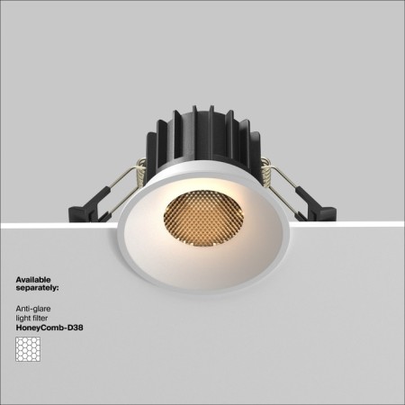 Built-in lamp Technical DL058-12W3K-W ROUND, 80x80x60 mm, LED, 12W, 920LM, 3000K, white color-11