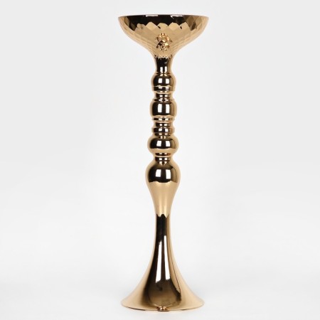 Summary Metal for 1 candle "Richard" Color Gold 12.5 x 12.5 x 44 cm-1