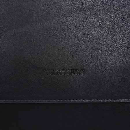 Male bag over the shoulder, Textura, artificial leather, black color-2