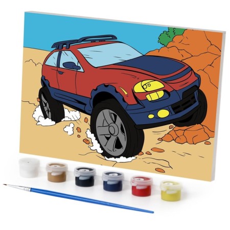 Picture on numbers for children "Jeep", 21 x 15 cm-1