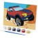 Picture on numbers for children "Jeep", 21 x 15 cm