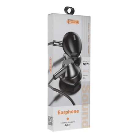 Nauschiki byz S873, wired, inserts, 3.5 mm, 1.2 m, black-2