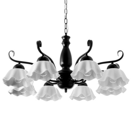 Luracia chandelier 8he27 40w Black and white 88x88x37-72 cm Bayerlux-1