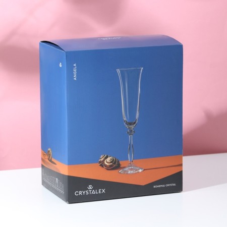 A set of glasses for champagne Bohemia Crystal "Angela", 190 ml, 6 pcs-5