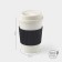 A coffee glass with a Weatfiber lid, 350 ml, 8.8 × 14 cm, plastic, reusable, white/black