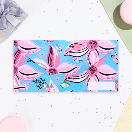 Money envelope "Congratulations!" Flowers, congregre, glitter, 16.5 x 8.5 cm-2