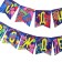 Garland on a tape with a poster "Happy Birthday!", Length 175 cm, monster