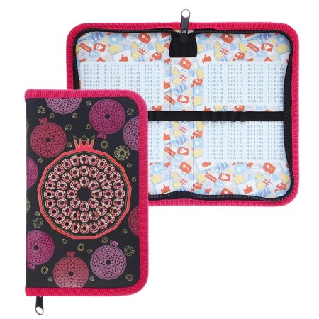 Penal 1 section 115 x 190 mm, Hatber "Precious Fruits", 3D laminated cardboard, black/pink NPN_43007