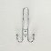 Hook furniture tundra TKT002, three -rod, chrome