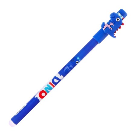 Gel handle 0.5 mm, with erased ink, blue, barcode on a piece, mix dino-2