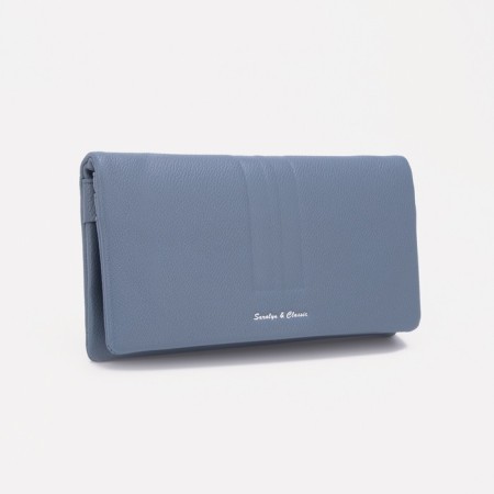 Women's wallet on magnets, blue color