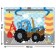 Puzzle "Blue Tractor on Moika", 54 elements