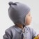 Combine Children's Knitted Minaku, height 62-68, gray-blue color