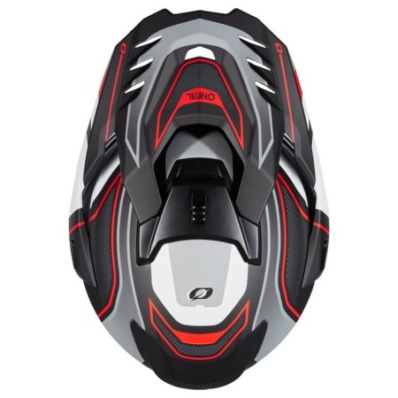 Srossed helmet with O’Neal D-Srs Square V24, ABS, matte, red/black, M-3
