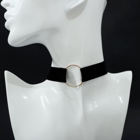Choker "modern" circle, black-gold color, l = 30 cm