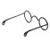 Glasses for toys, set 4 pcs, size 1 pc: 2.5 × 7 × 5.3 cm, black color
